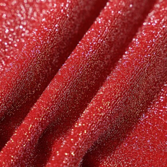 BERLOOK Red Lurex Plus Size Bikini Set Size 16 | NWT | Sparkly Cut Out - Picture 2 of 5